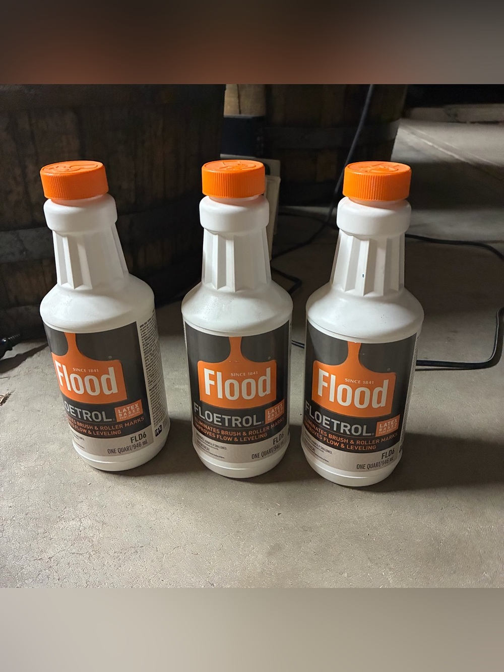 3 Flood Floetrol bottles